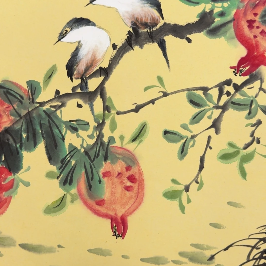 国画纯手绘山水花鸟作品