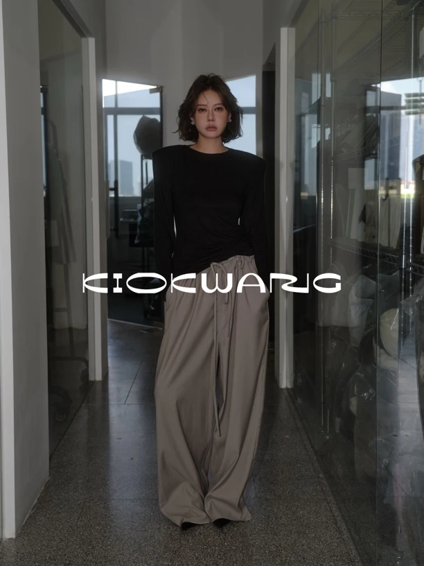 KIOKWANG//设计款 高级感设计 松紧腰直筒阔腿西裤必入新款