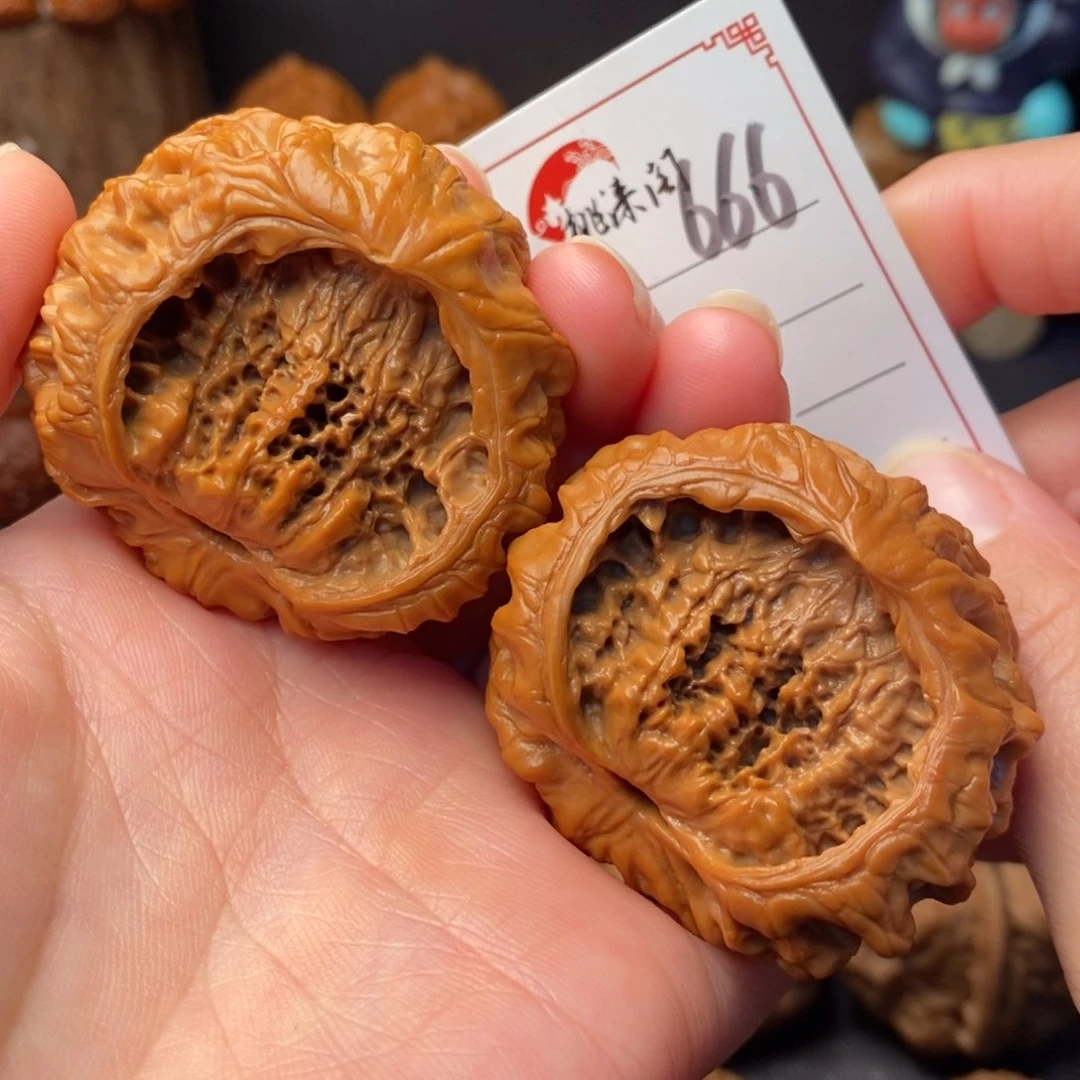 把件文玩核桃666号官帽聚宝盆