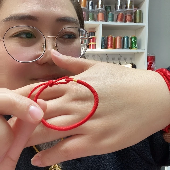 锦纶纯铜纯手工编织红绳手链