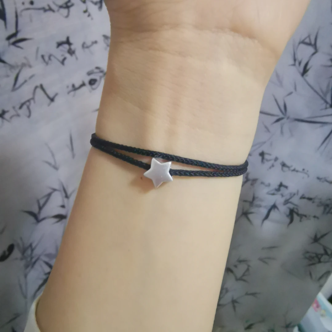 足银手链 纯银990小星星手链新中式简约百搭纯银手绳闺蜜女友礼物