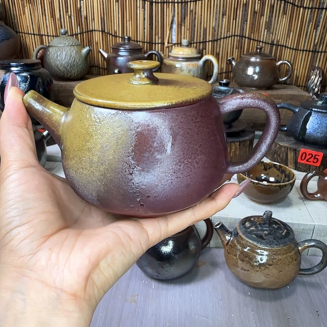 壶建水紫陶柴烧壶