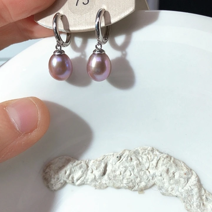 银S925镶嵌淡水珍珠项链可*