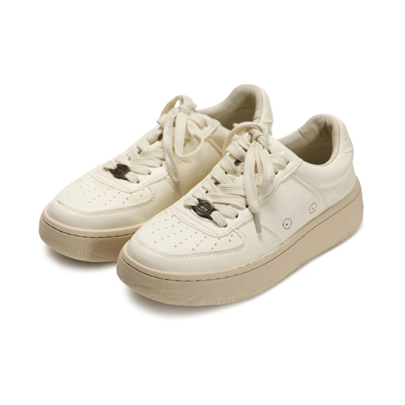 Ranyan/冉言增高7cm-2026春头层牛皮板鞋溶解底小白鞋女