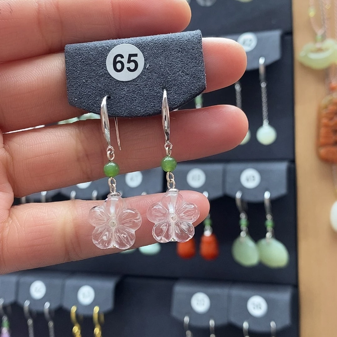 大***使银S925镶嵌耳饰水晶