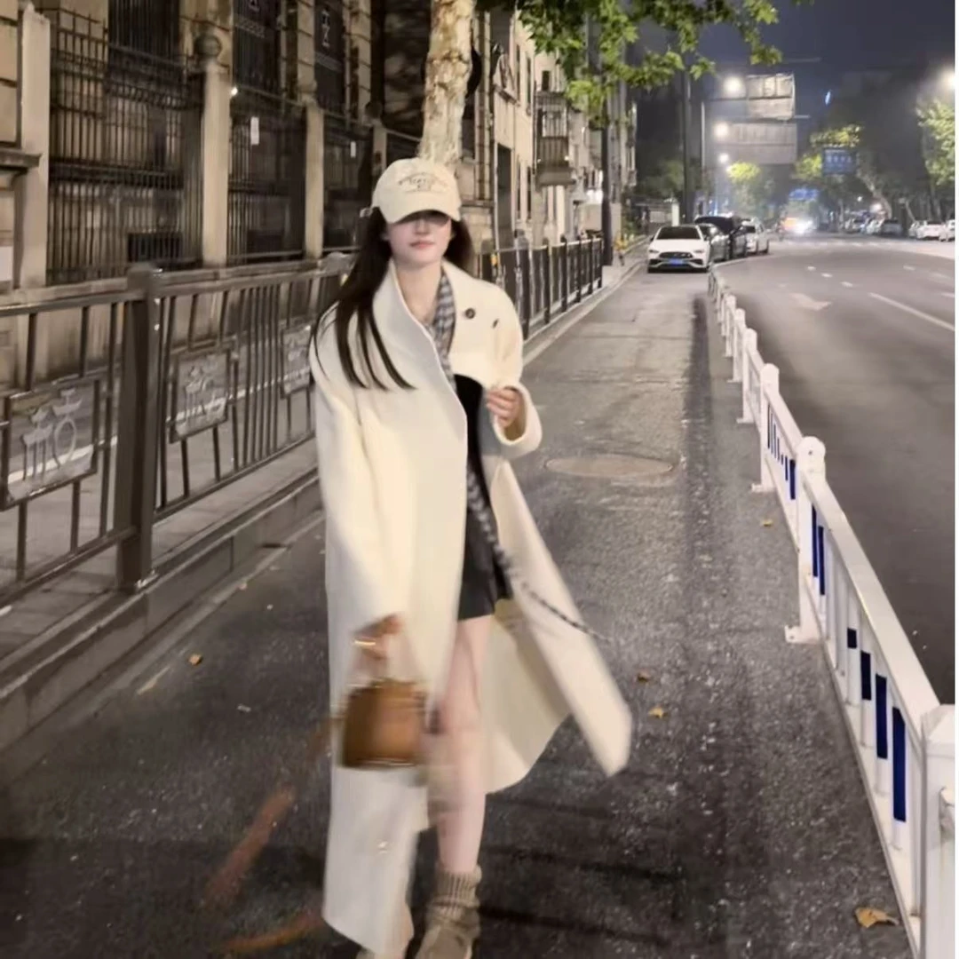 毛呢外套女长袖薄款秋冬立领显瘦网红毛呢保暖外套