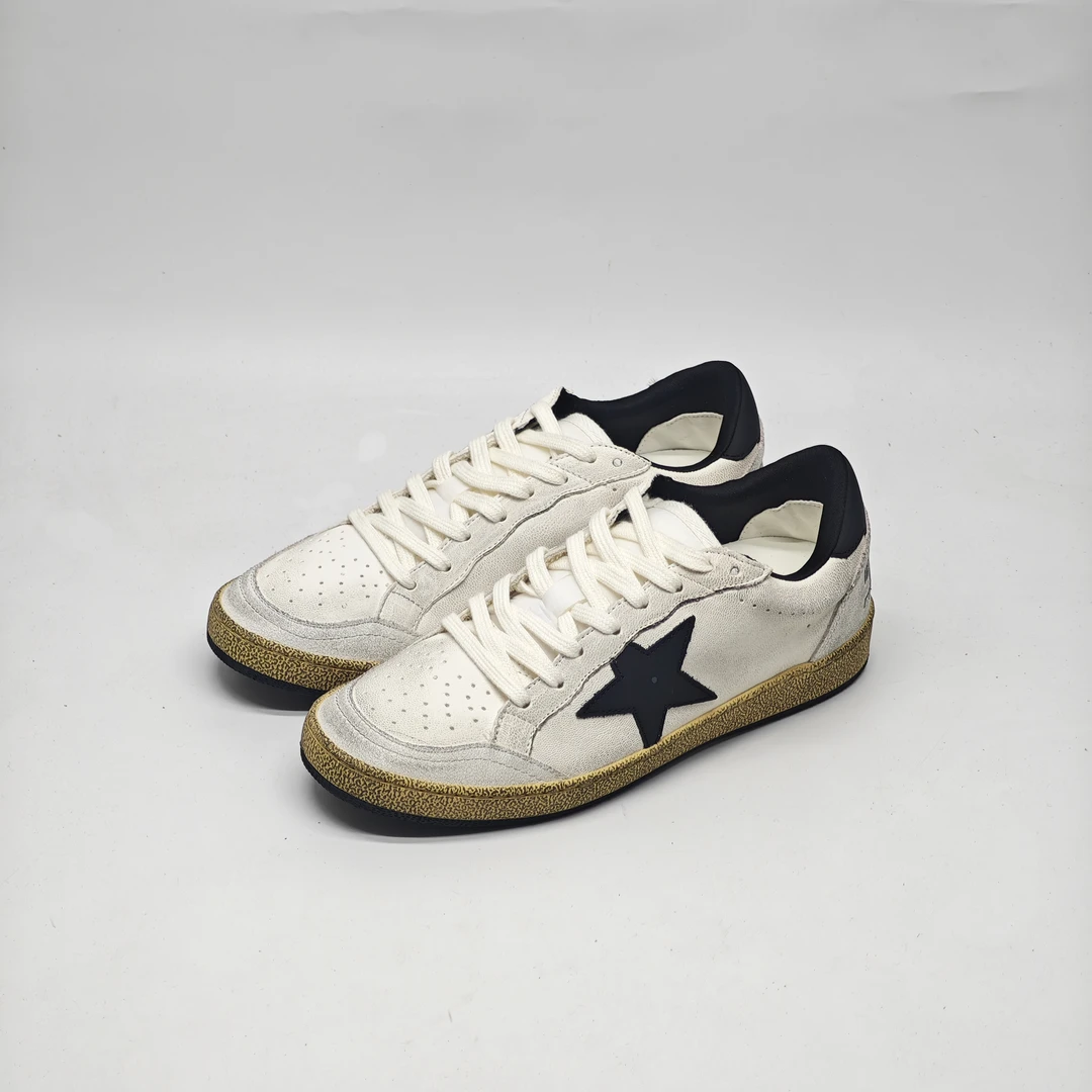 复古擦色做旧星星休闲运动女鞋[顺丰发货]