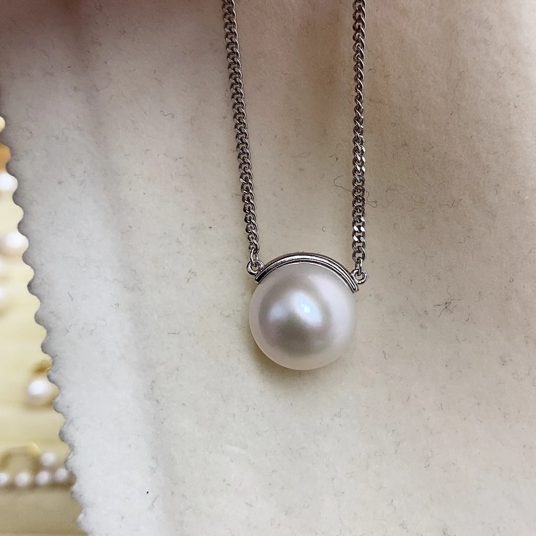 颈饰淡水珍珠银S925镶嵌