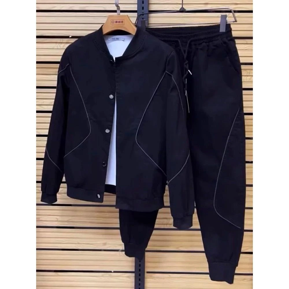 【DCSU・奢享男士设计】欧洲站秋冬季新款夹克套装男韩版工装时尚