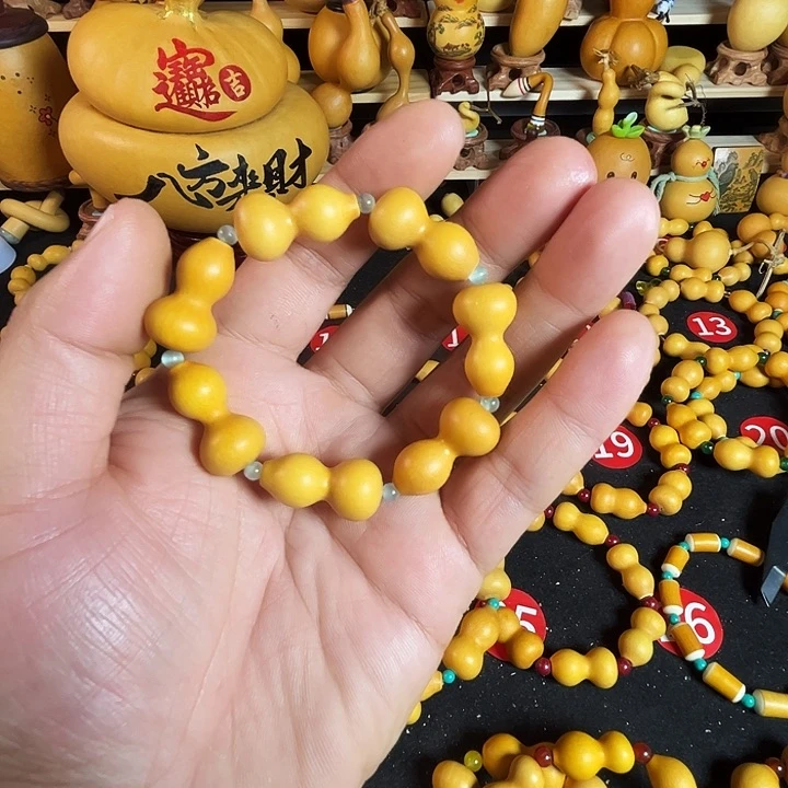 烤*栗2.5尺寸细腰55肚八宝葫芦手串