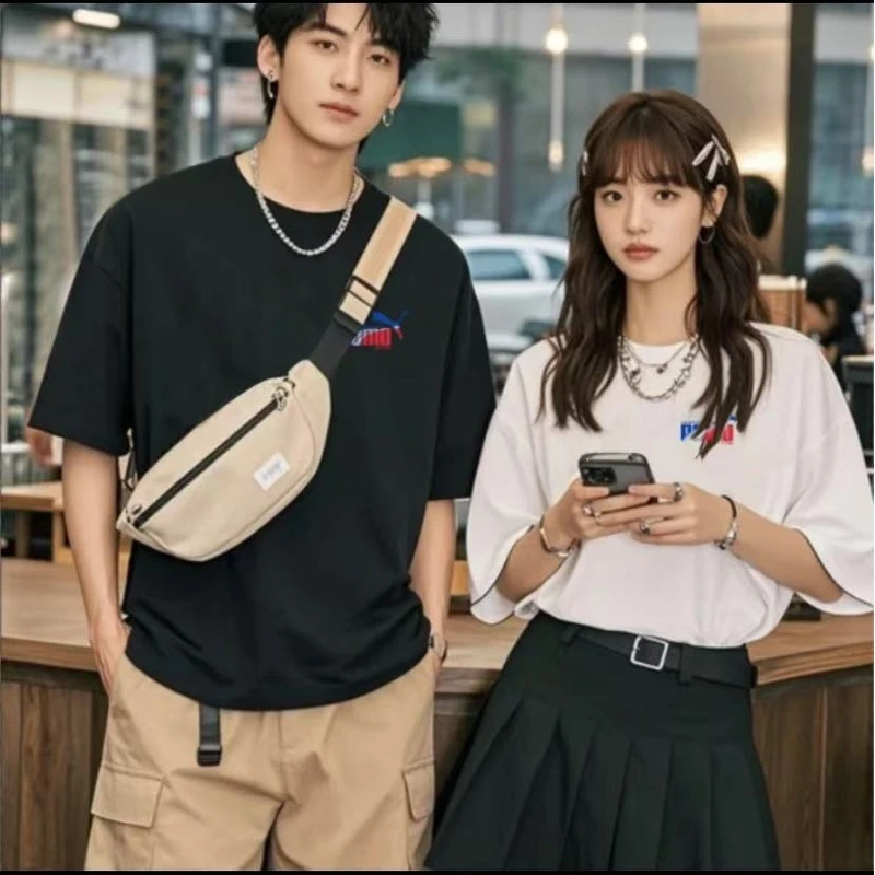 306重磅新疆长绒棉短袖圆领云柔水光T打底衫 男女纯棉T--6