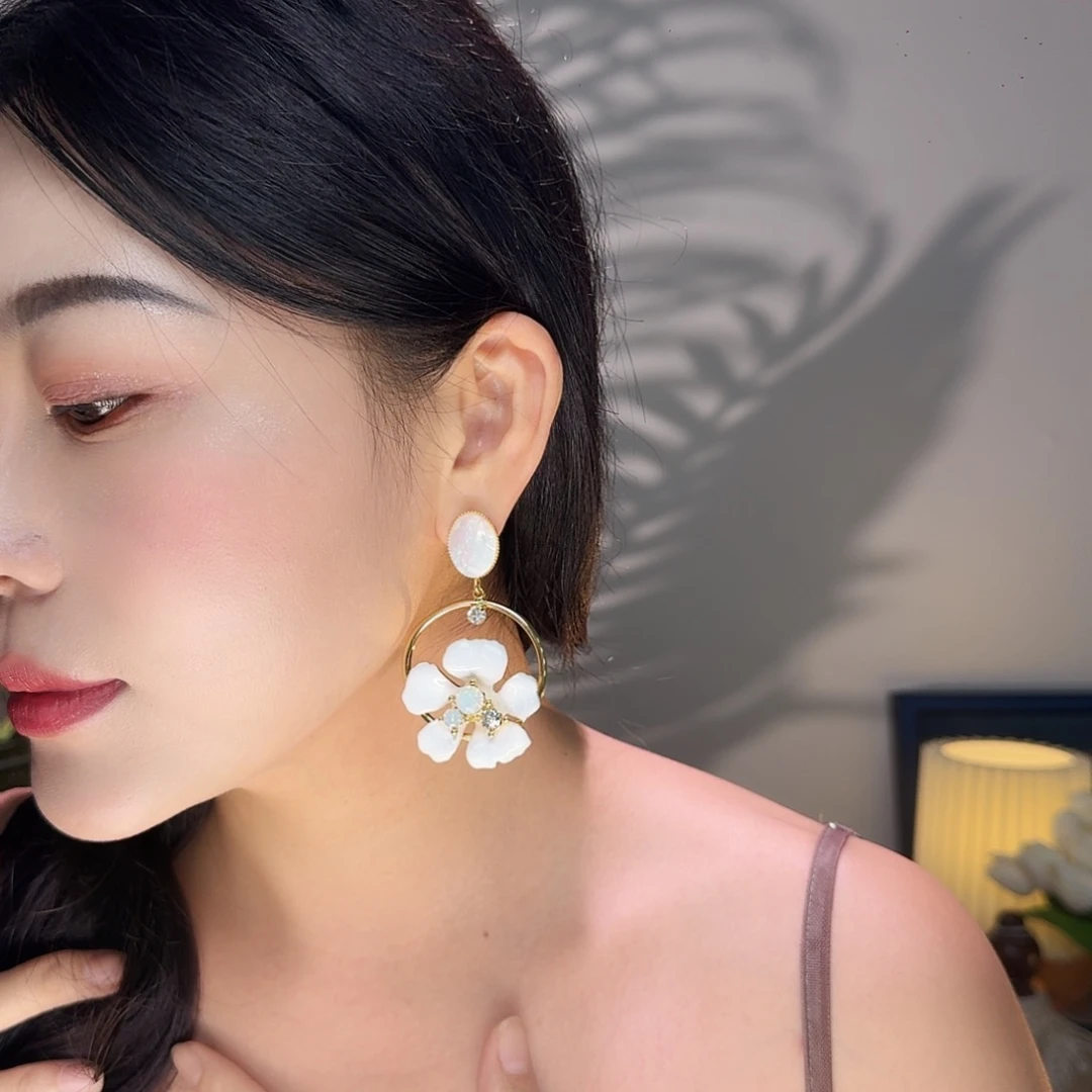 纯铜合金琉璃耳钉