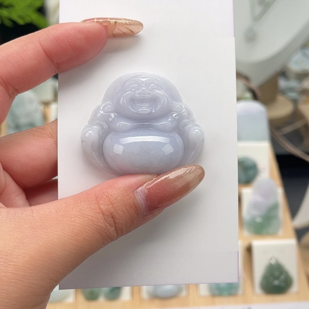 翡翠未镶嵌颈饰佛公