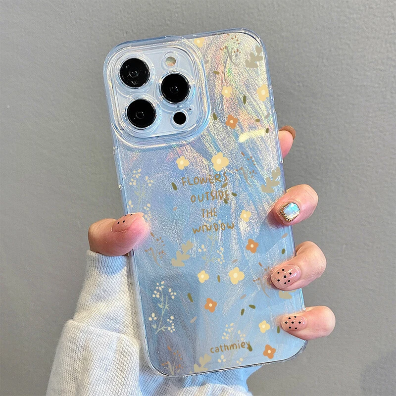 羽纱英文碎花适用苹果16手机壳iphone15华为oppo小米vivo防摔1413