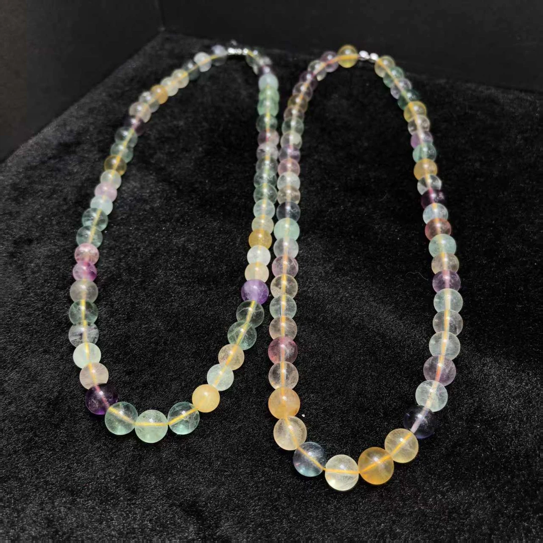 C3889梦幻七彩萤石项链-多样性发货只发一件