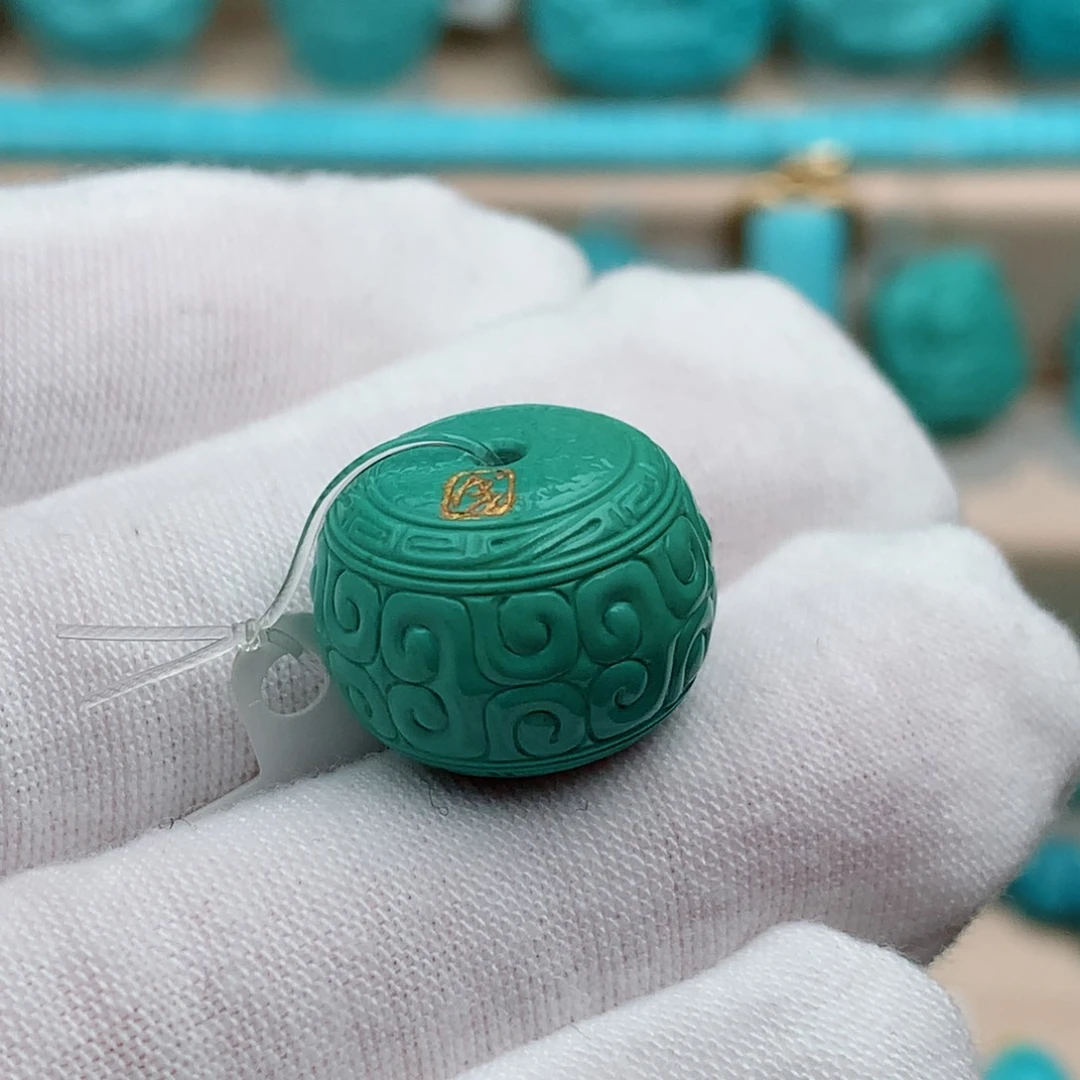 绿松石珠宝奇石未镶嵌16.7mm