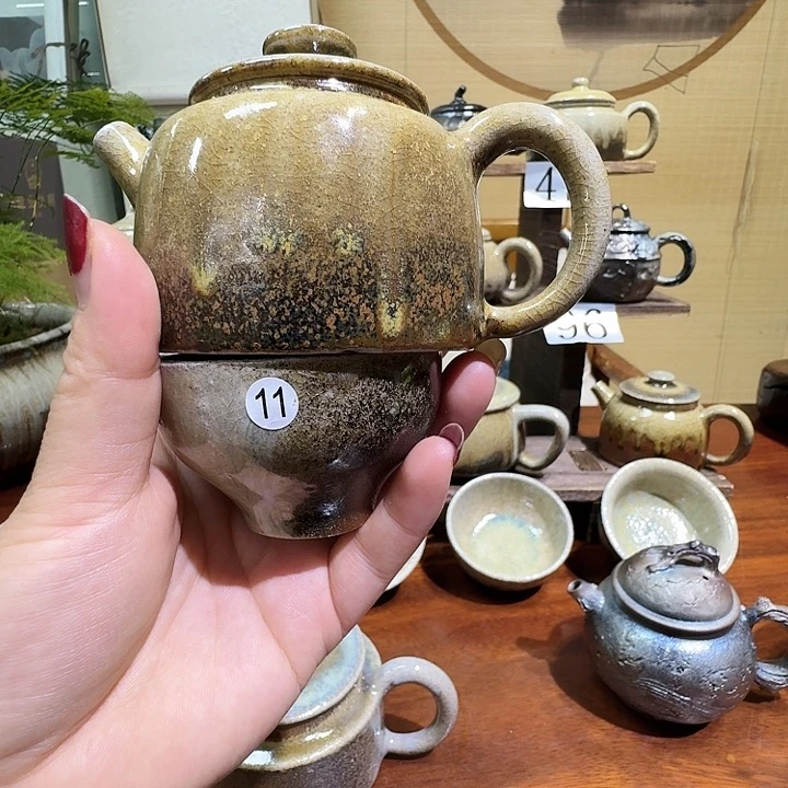 建水紫陶白泥柴烧壶你****过