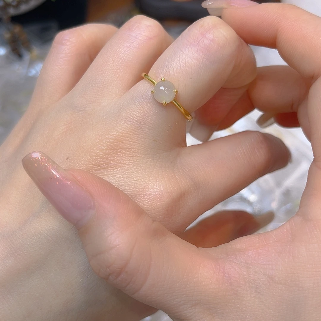 翡翠银S925镶嵌戒指