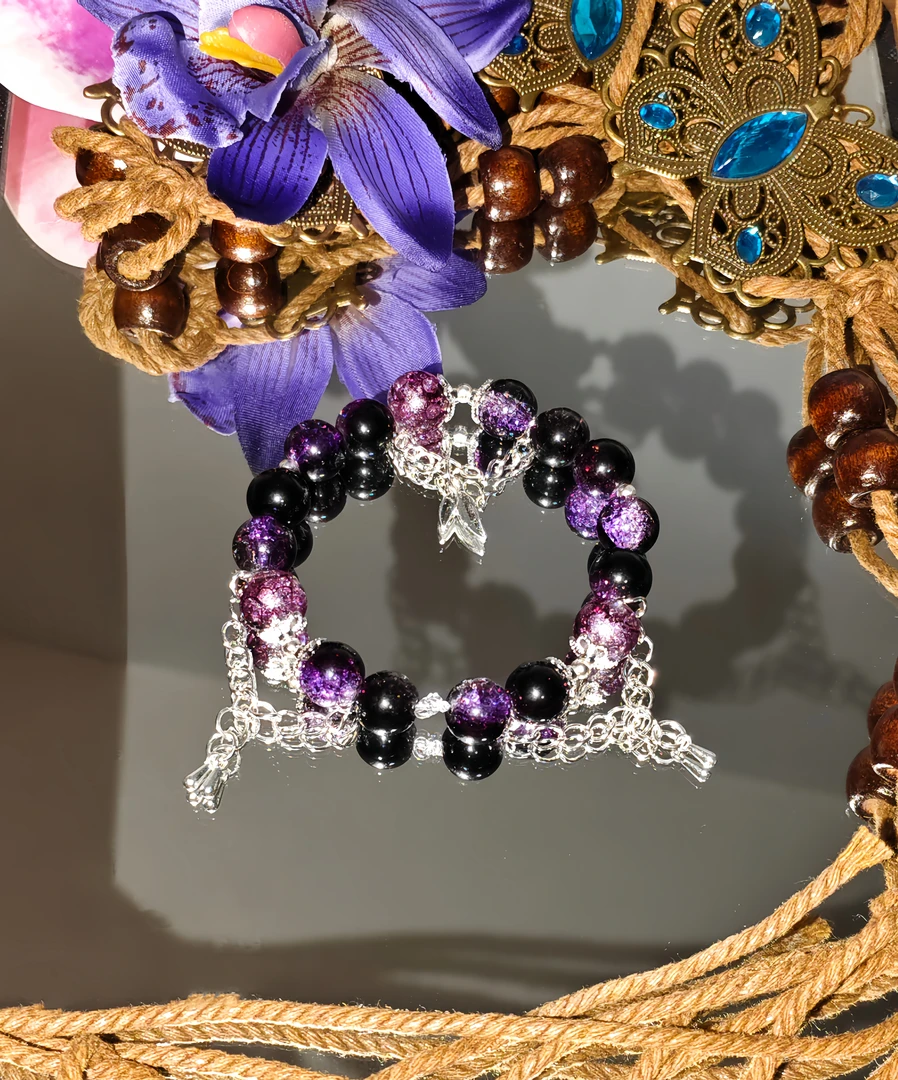 合成金属琉璃手链 原创diy盲盒随机款五串