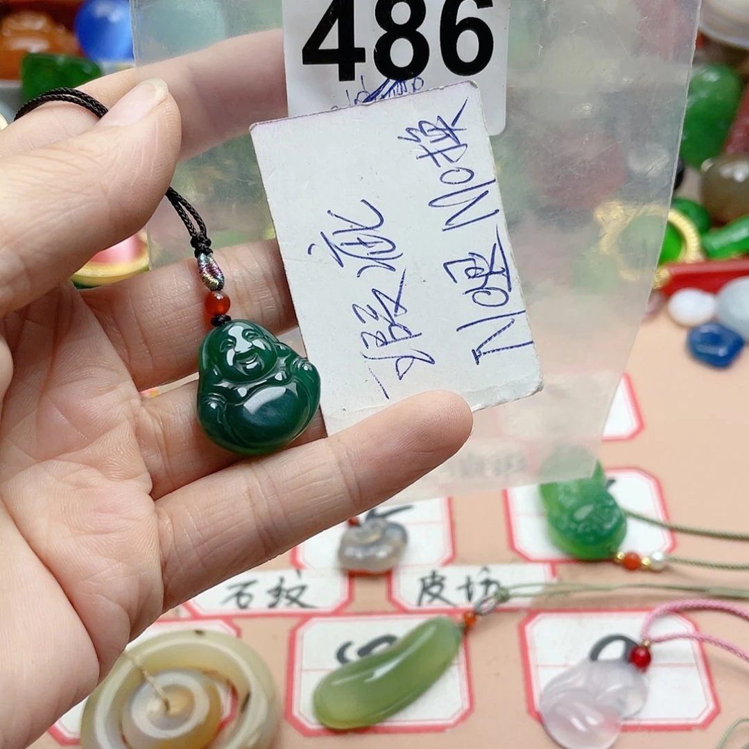 合金颈饰玛瑙/玉髓缅*