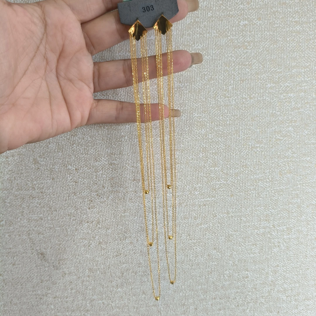 足金999流苏耳钩7.97