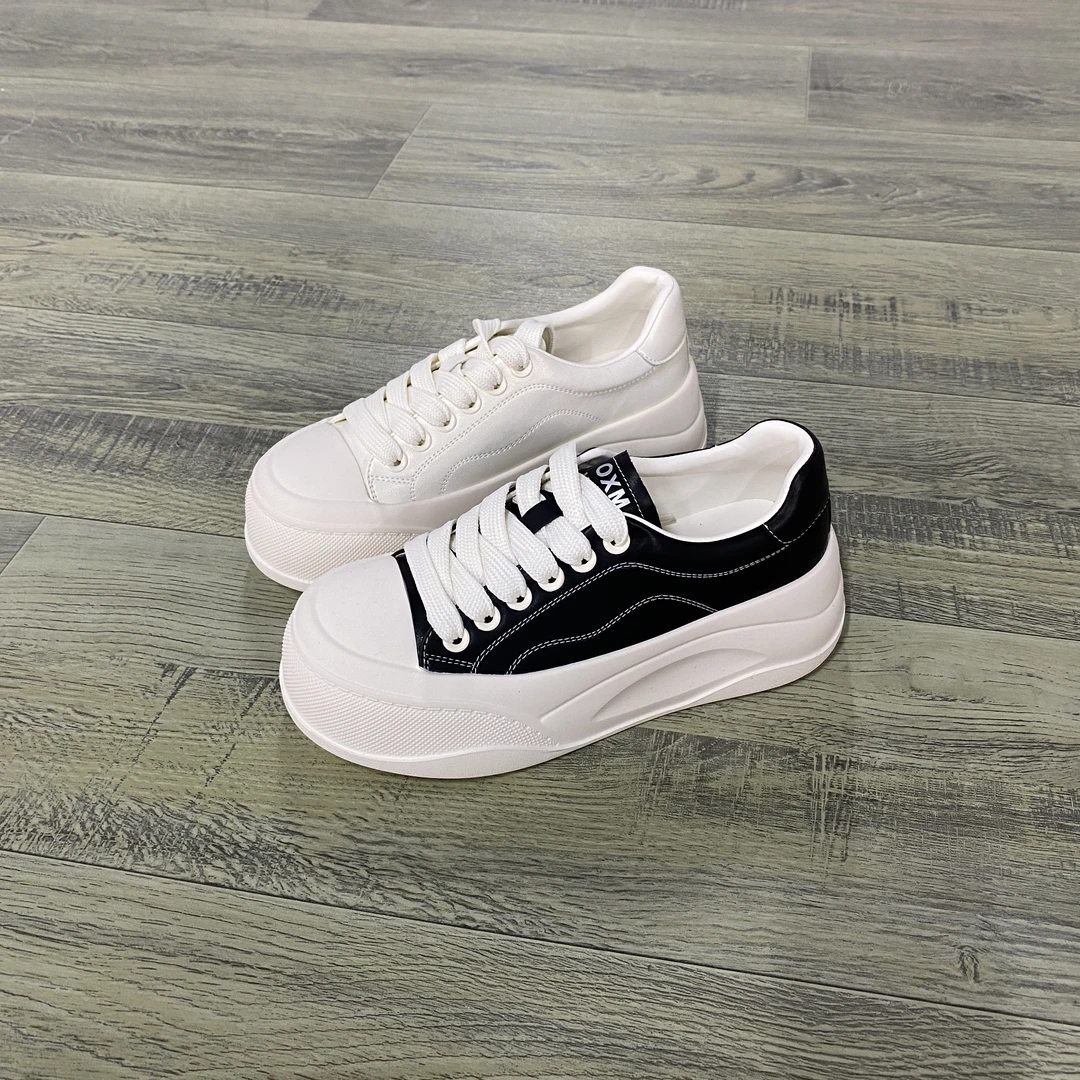 复古软底板鞋轻便舒适百搭时尚透气厚底运动低帮休闲鞋 411001