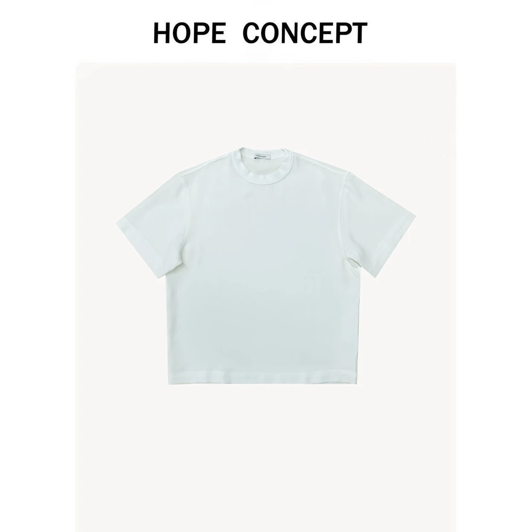 25223#HOPECONCEPT质感套空气感进口三醋酸松弛row纸片人凉感短袖