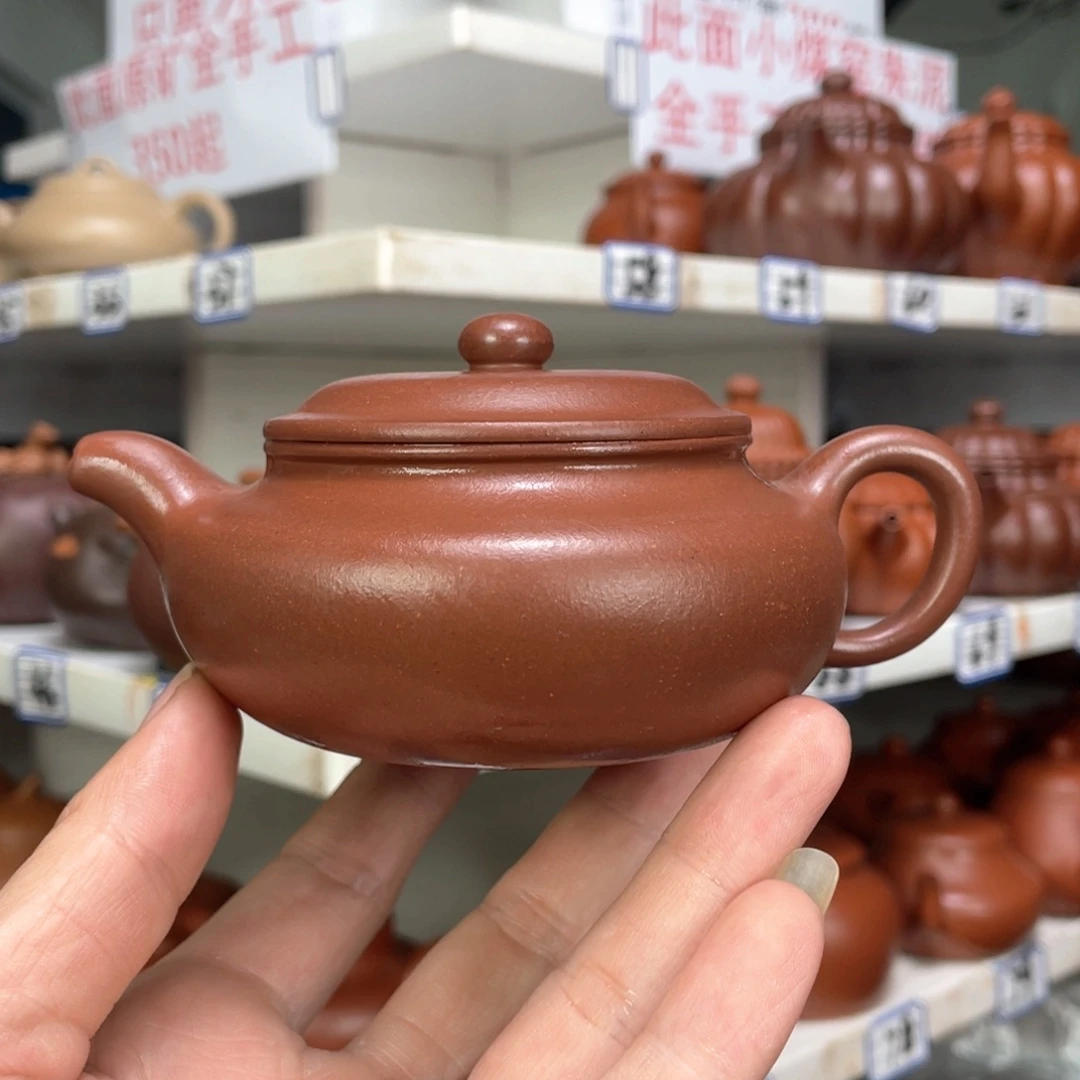 紫砂茶壶紫泥全手工180毫升
