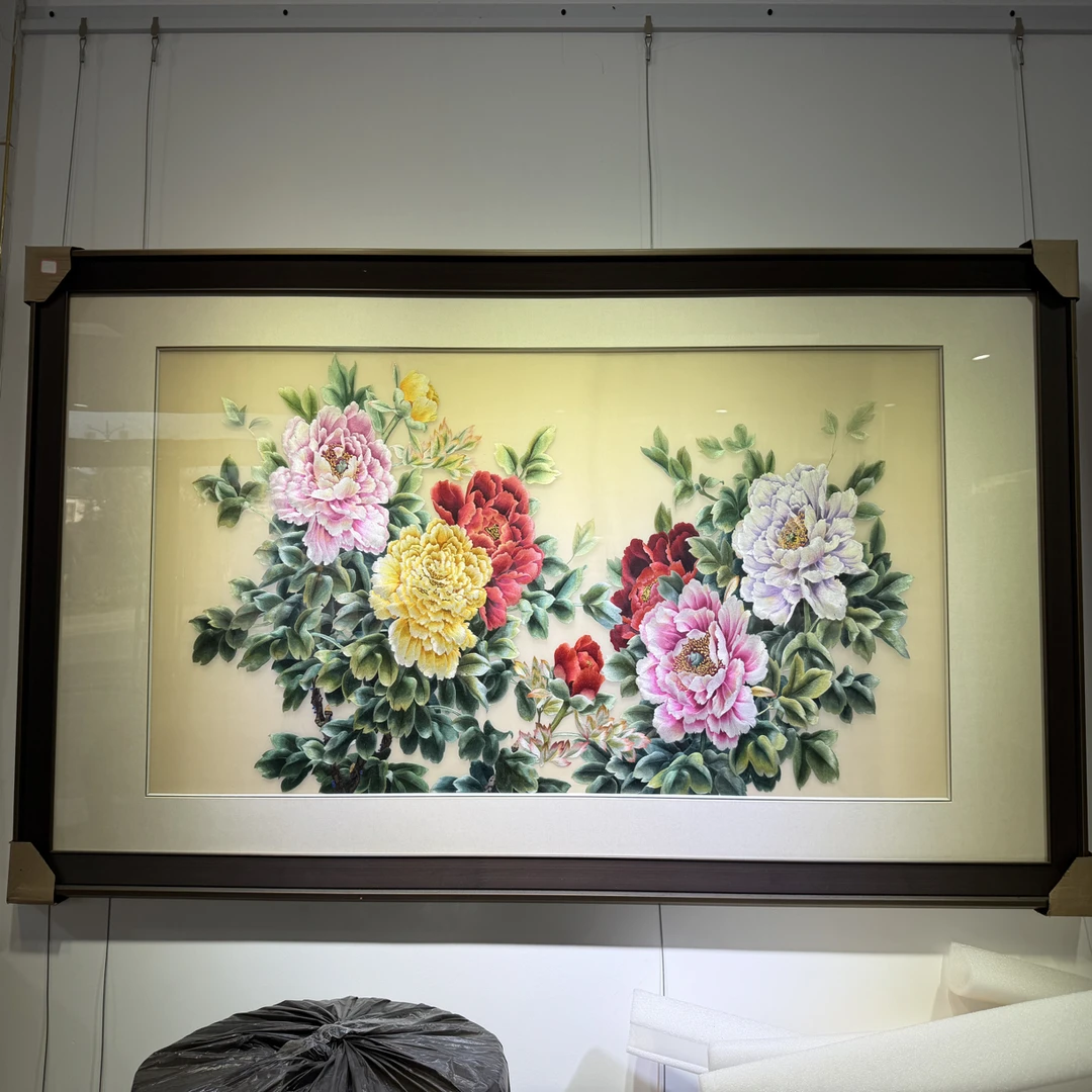 手工刺绣牡丹国色天香86-170