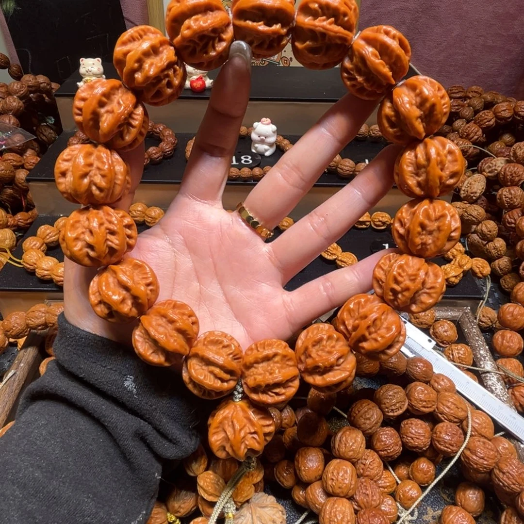 黄***瞳文玩核桃手串精品