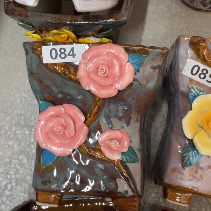 紫砂花盆粗陶材质多肉花盆