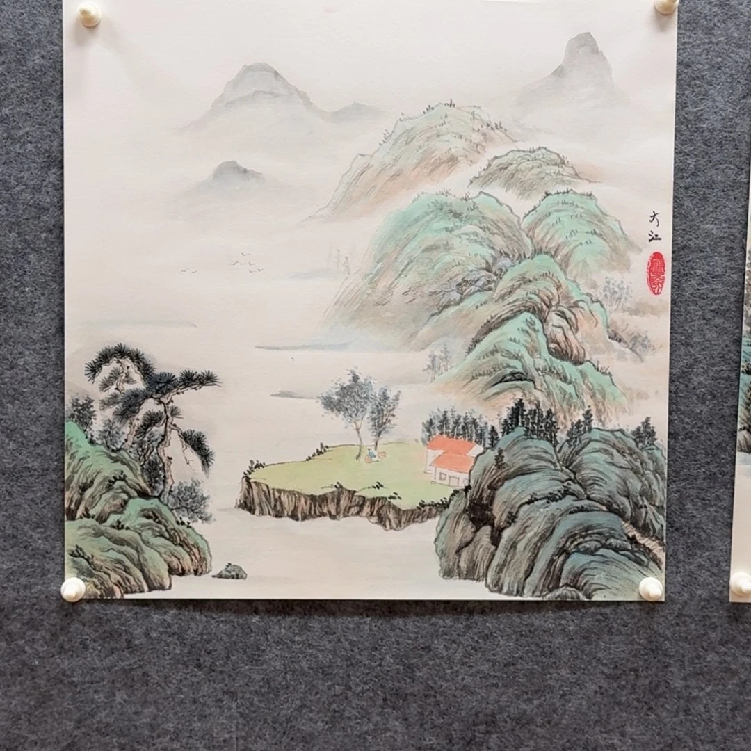 国画50斗方卡纸作品