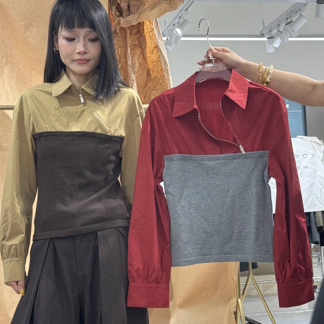 【V+】2025秋冬新款小众设计款长袖上衣（21276）NO退NO换