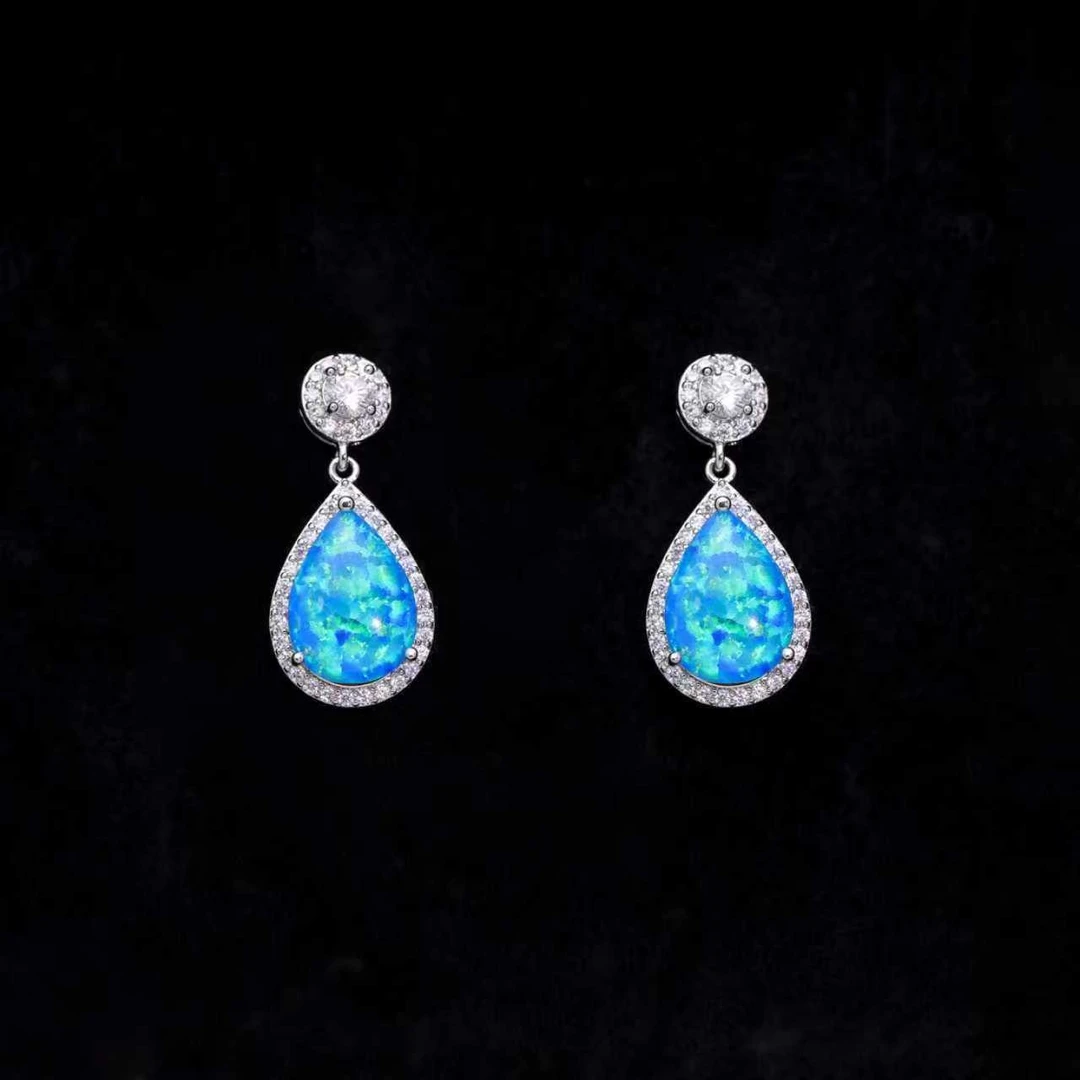 合成欧泊9193【原创澳宝/欧泊opal系列】设计师款澳宝耳饰