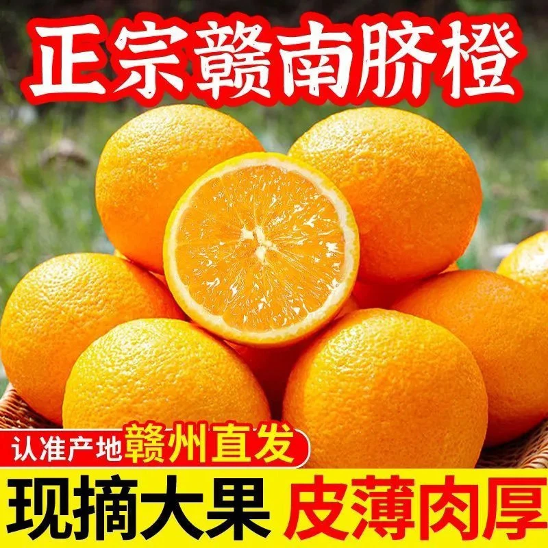 【现摘现发】正宗赣南脐橙皮薄肉厚多汁当季新鲜采摘产地直发XH