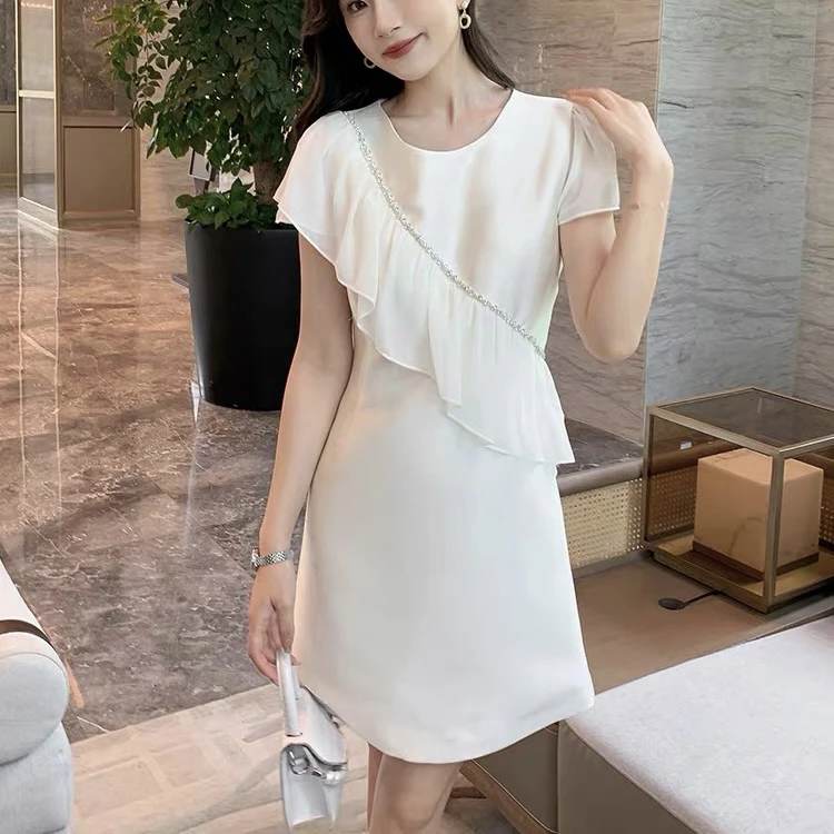 夏季显瘦气质名媛设计感法式高级感连衣裙A63024