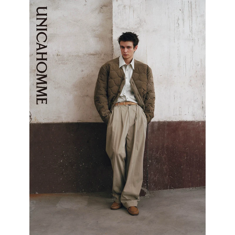 UNICAHOMME｜简约圆领绗缝轻薄棉服