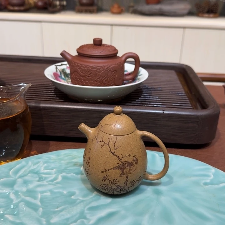 茶壶紫砂龙蛋黄段紫砂壶