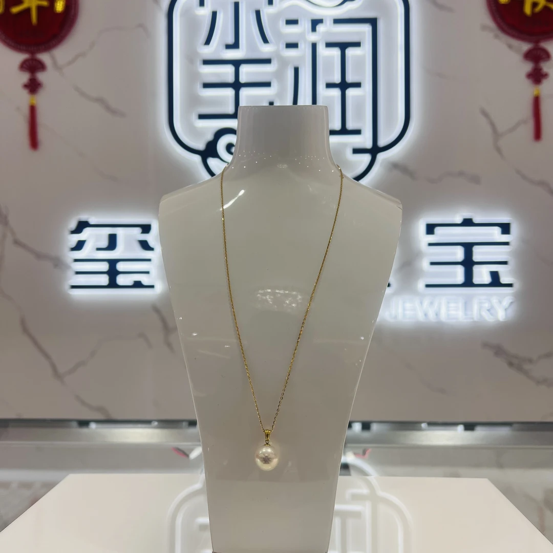 时尚百搭气质简约天然珍珠吊坠11-12mm【玺润珠宝】明珠福利