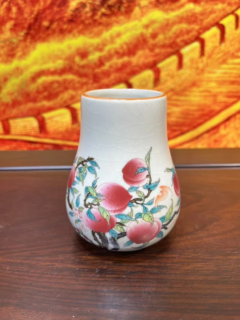 九桃五福茶道桶-4470