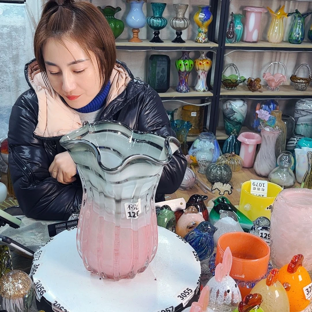 白菜瓶家悦琉璃工艺品不完美