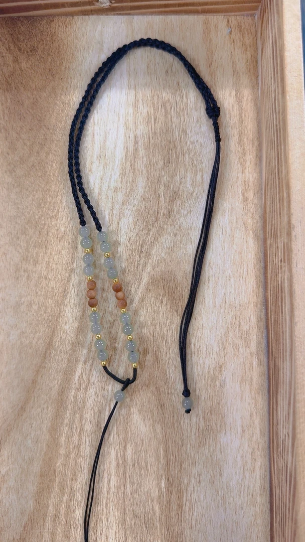 【贵妃玉】原创和田玉手工简约编织吊坠项链编绳挂脖挂绳复古百搭