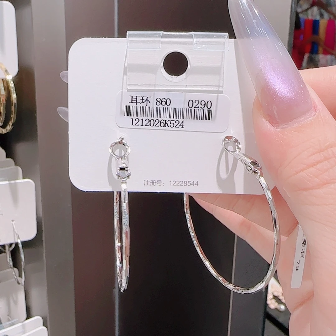 锆石铜合金925银耳环