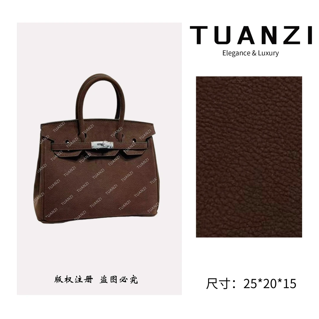 TUANZI【Birkin】大＆马秋冬新款银扣25手提包 XKY-2296-坞木色
