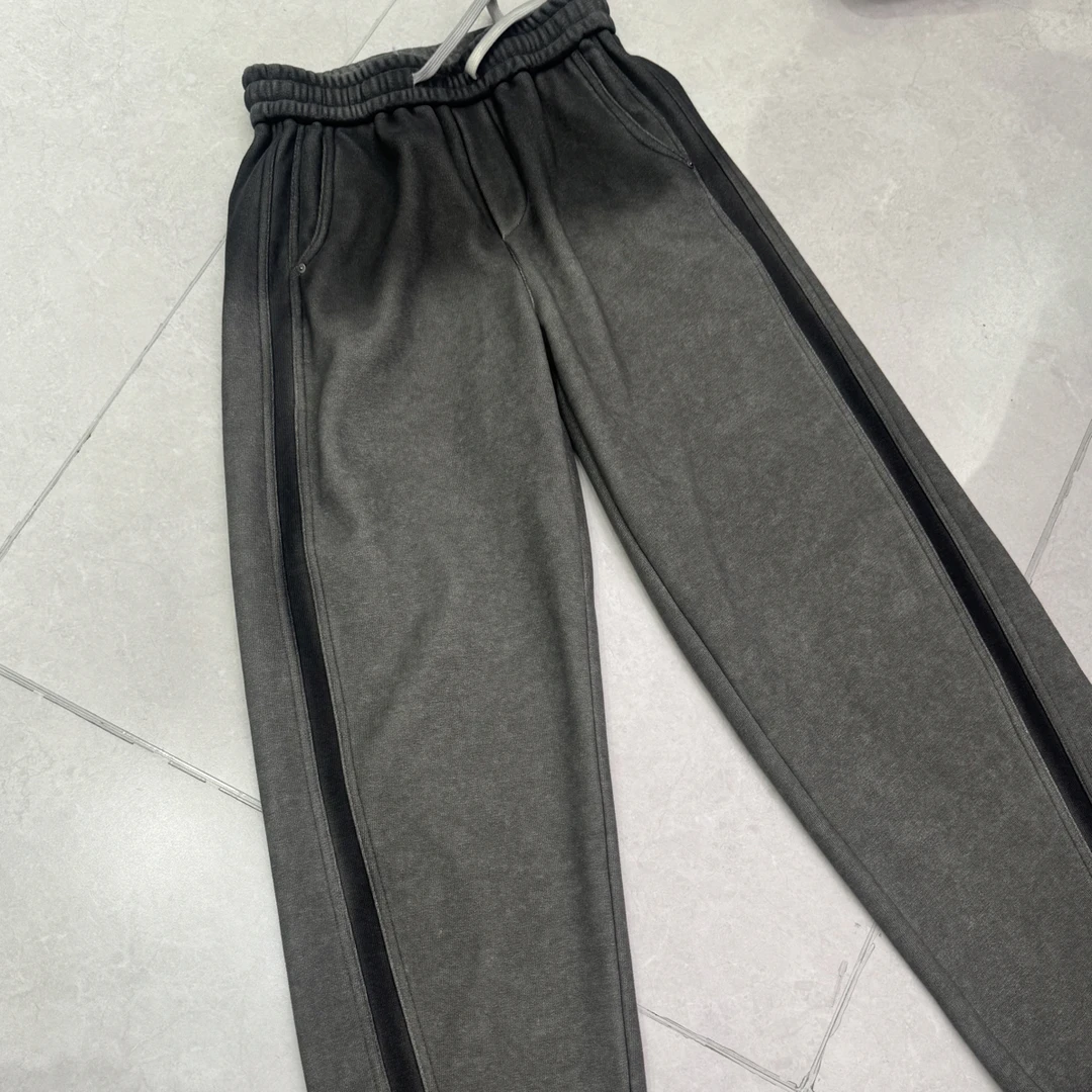 直筒做旧长裤水洗中腰秋季阔腿夏季冬季百搭休闲裤