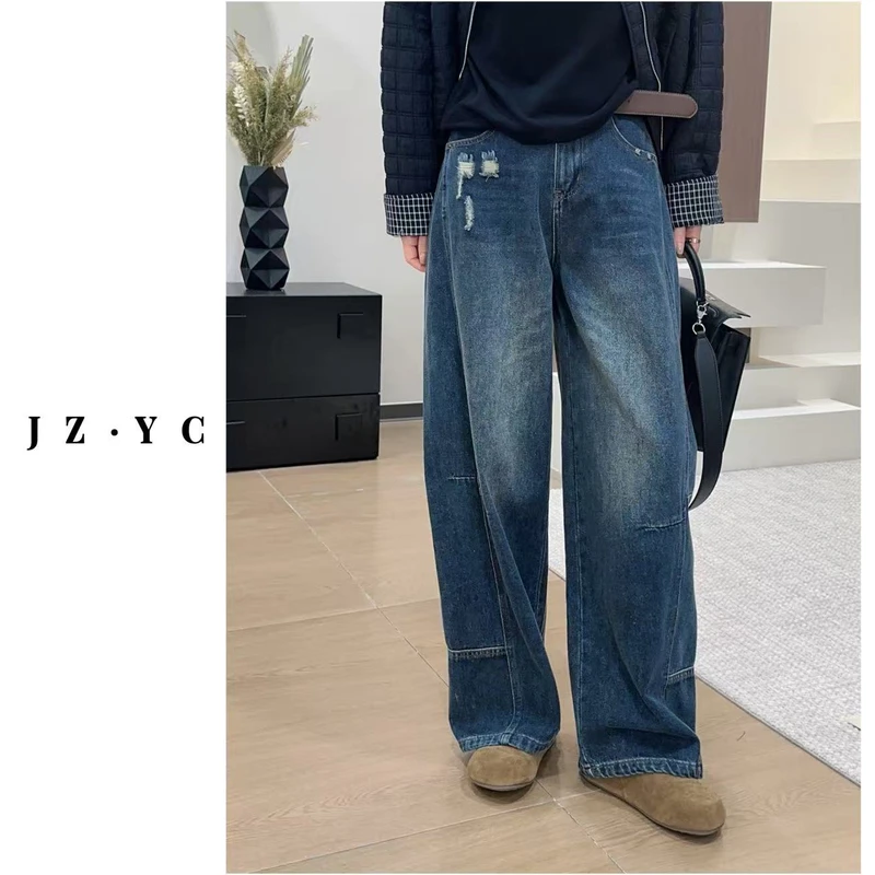 【洁子推荐】2025秋季新款258162百搭复古简约直筒牛仔裤JZYC