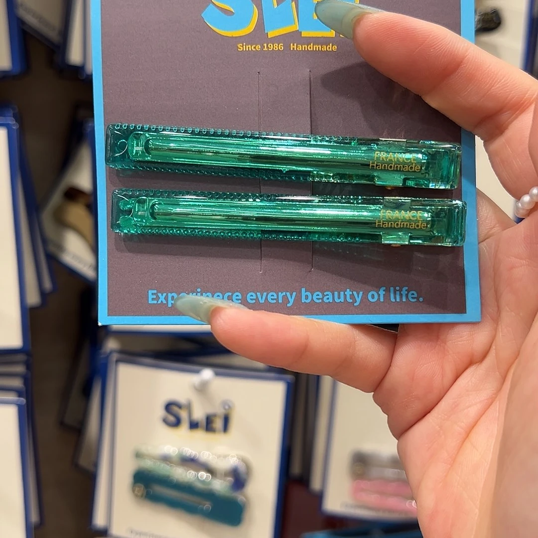 非金属皮质绿透色长鸭夹