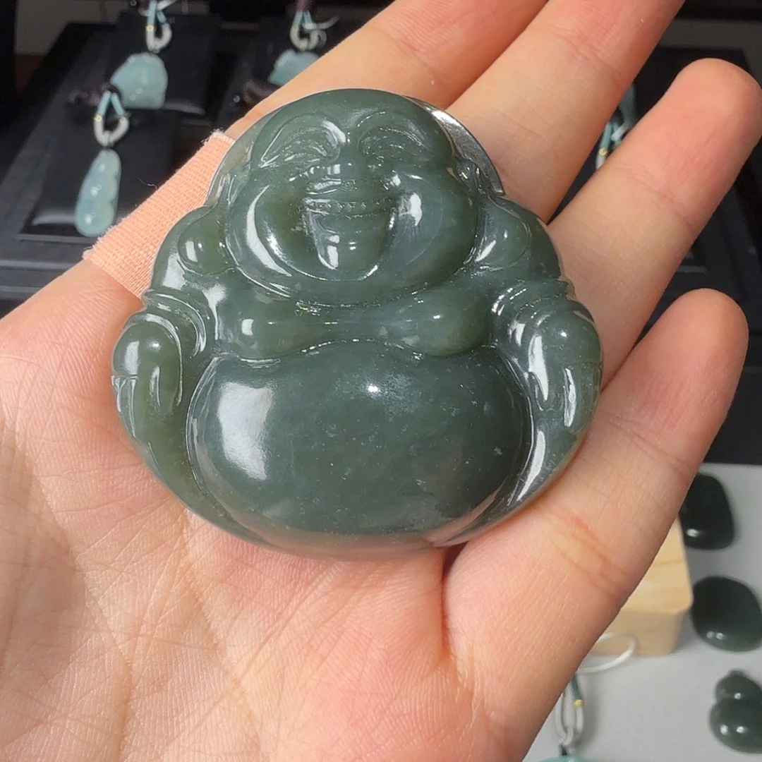 和田玉（青玉）未镶嵌颈饰和田玉佛公