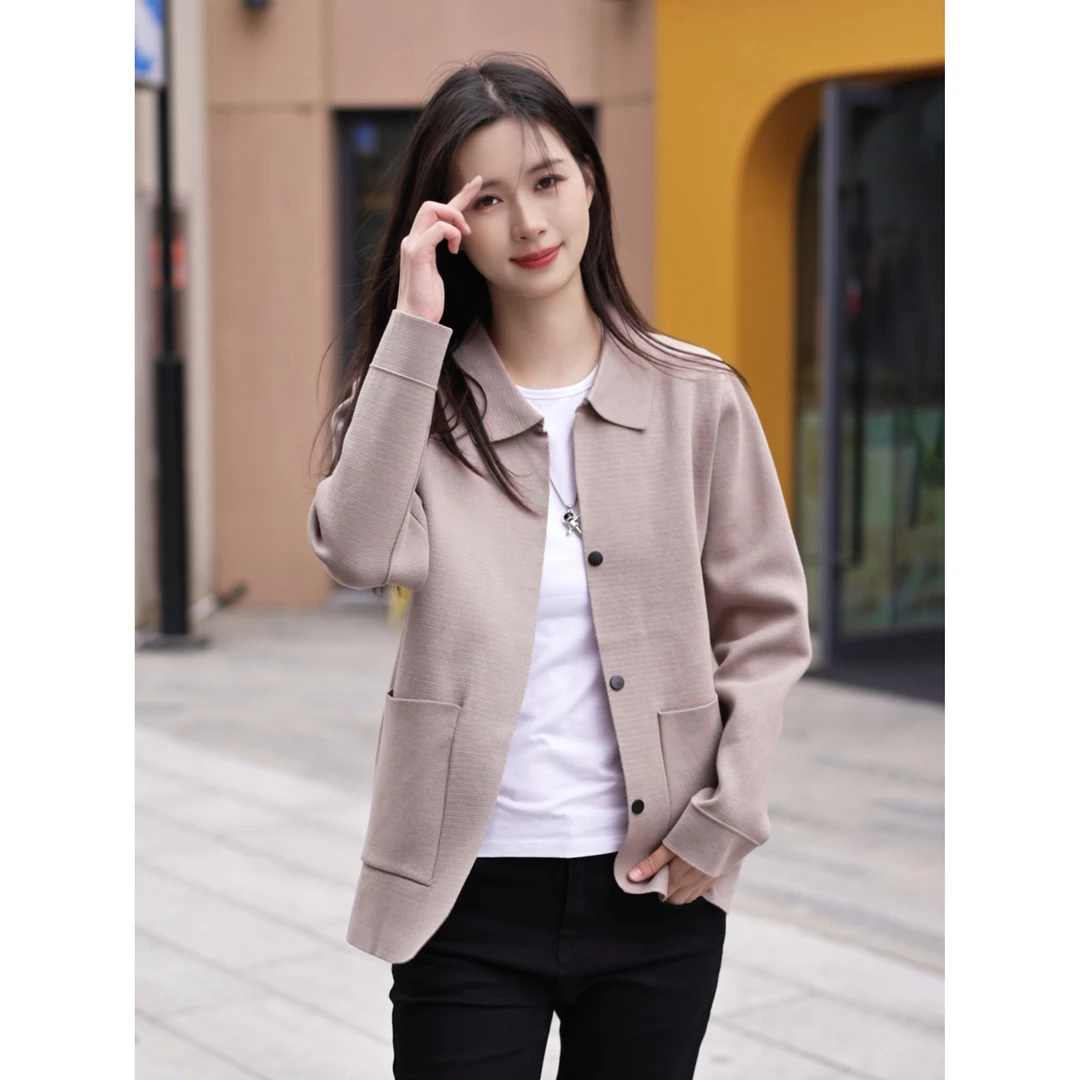 春秋季抗起球简约开衫时尚百搭外穿毛衣男士休闲针织衫外套8812