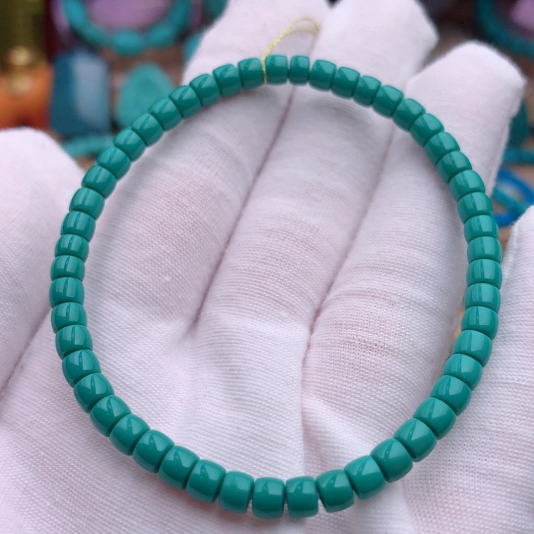 未镶嵌绿松石珠宝奇石4.6mm